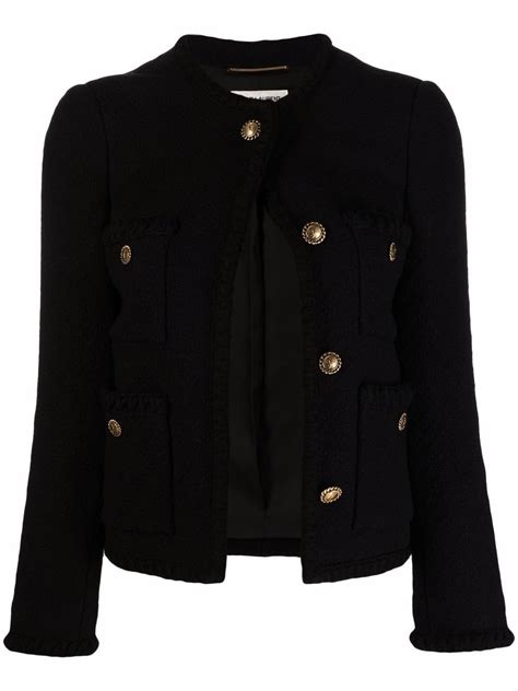 yves saint laurent jacket outfit|Saint Laurent tweed jacket.